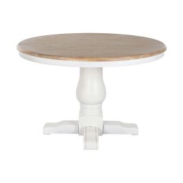 Mesa Redonda Comedor Tradicional DKD Home Decor Blanco Natural 120 x 76 x 120 cm Precio: 520.68999994. SKU: B183KZASB7