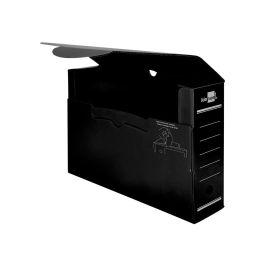 Caja Archivo Definitivo Plastico Liderpapel Lomo 100 mm Negro 360x100x260 mm 5 unidades