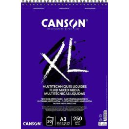 Bloc De Dibujo Canson Xl Fluid Mix Media Con Espiral Liso A3 250G 30H 5 unidades Precio: 70.89000048. SKU: B17L5D8Z4Q