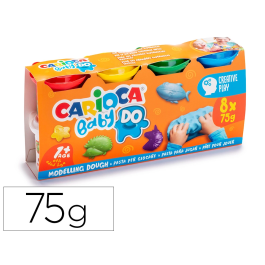 Carioca Baby Dough Pasta de Modelar Bote 75 g Set 8 Colores Surtidos para Bebés +12 Meses No Tóxico Precio: 6.89000015. SKU: B13ZCB5GGA