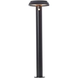 Brilliant BRI4004353437847 Poste de Exterior ALVERO LED Solar 4W con Detector Movimiento, Metal y Plástico Negro