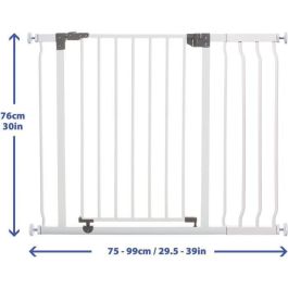 Barrera de seguridad y extensión 18 cm - DREAMBABY - LIBERTY - 1 barrera + 1 extensión - 93-99 cm - Blanco Barrera de seguridad y extensión 18 cm - DREAMBABY - LIBERTY - 1 barrera + 1 extensión - 93-99 cm - Blanco