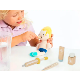 Imaginovo Maletín de Médico Infantil de Madera +3 años, 11 Piezas, Dimensiones 24.5x18x10 cm