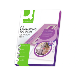 Q-connect Bolsa de plastificar 303 x 216 mm Din A4 125 mc Autoadhesivas Caja de 100 Unidades