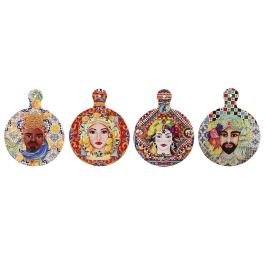 DKD Home Decor Salvamantel Multicolor Mediterráneo Sicilia 2024 de Dolomite y Corcho con Caras (4 Unidades) 23x18x1 cm DKD Home Decor Salvamantel Multicolor Mediterráneo Sicilia 2024 de Dolomite y Corcho con Caras (4 Unidades) 23x18x1 cm