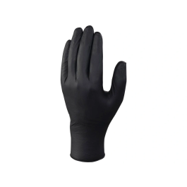 Deltaplus Guantes de Nitrilo Desechable Negro Caja 100 Unidades Talla 9-10