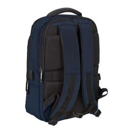 Mochila para Portátil y Tablet con Salida USB Safta Business Azul oscuro (29 x 44 x 15 cm)