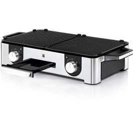 WMF 0415280011 Lono Master - Grill Eléctrico de Mesa 2400W, Superficie 280x500mm, Acero Inoxidable, Antiadherente