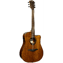 LAG Guitarra Acústica Dreadnought Cutaway A/E Tramontane 98 - Tapa de Caoba Maciza con Electrónica Stage LAG