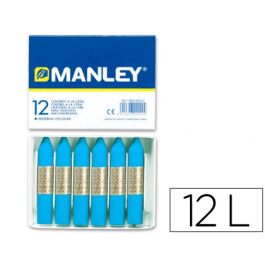 Manley Lapices Cera Unicolor Azul Cobalto N.20 Caja 12 Unidades Precio: 2.59000016. SKU: B1FMWJJRQ2