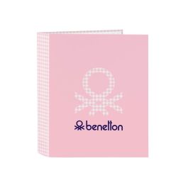 Carpeta de anillas Benetton Vichy Rosa A4 27 x 33 x 6 cm