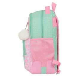 Mochila Escolar Glow Lab Amazing Verde Rosa 32 x 42 x 15 cm