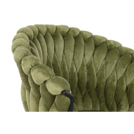 DKD Home Decor Silla Terciopelo Verde Negro Metal 66 x 84 x 60 cm