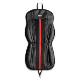 Momo MOMLSCU03BR Respaldo Negro-Rojo Universal para Coche con Espuma Acolchada para Mayor Comodidad y Fácil Limpieza
