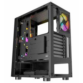 Nfortec Caja Gaming Cristal Templado Caelum Black Usb 3.0 Rgb. Negro