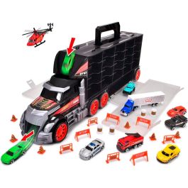 DICKIE TOYS Camión de transporte con 42 piezas y coches metálicos (Edad: +3 años)