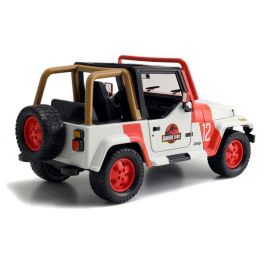 Jada Jurassic Park Jeep Wrangler Escala 1:24 Coche Metal Rueda Libre Apertura Puertas Capo Neumaticos Goma 253253005