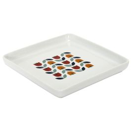 Home Deco Factory Plato Cuadrado Decoración Retro 18x18 cm