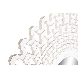 DKD Home Decor Espejo Indio Blanco 2.5 x 90 x 90 cm MDF Cristal