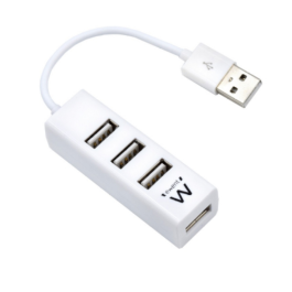 Ewent EW1122 Hub USB 2.0 de 4 Puertos Blanco con Alimentación por USB. Concentrador de Interfaz Plug & Play para PC/Laptop. Precio: 7.79000057. SKU: S0214078