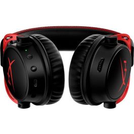 HP HyperX Cloud Alpha Wireless Gaming Headset, Auriculares Inalámbricos para Juego con Micrófono, Batería 300h, Negro-Rojo