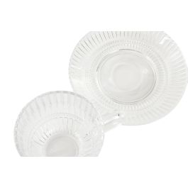 DKD Home Decor Juego de 6 Tazas de Café Básicas de Cristal Transparente 240ml - Apto Microondas y Lavavajillas
