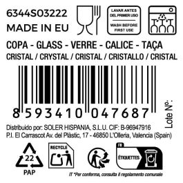 Set 6 Copas Champagne Bohemia 220 cc Clara (4 Cajas)