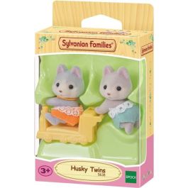 Sylvanian Families - Gemelos Husky con 1 vagón - Figuras coleccionables