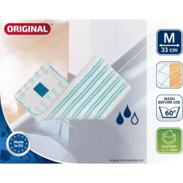 Leifheit 52123 Funda de microfibra Clean Twist M Ergo micro duo para fregona, lavable a 60°C, 33 cm