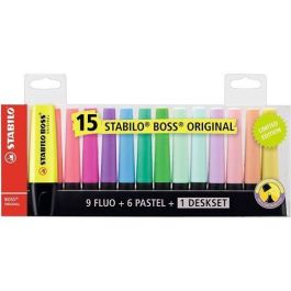 Stabilo Marcador Fluorescente Boss Original Set Escritorio Blíster 15 Ud (9 Fluorescentes Y 6 Pastel) Precio: 16.50000044. SKU: S8417716