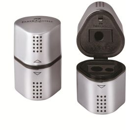 Sacapuntas Faber-Castell Grip 2001 3 en 1 Plateado Metal (10 Unidades) Sacapuntas Faber-Castell Grip 2001 3 en 1 Plateado Metal (10 Unidades)
