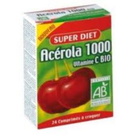 SUPERDIET Acerola Bio 1000 mg 24 Comprimidos Masticables de Vitamina C Precio: 19.5000003. SKU: B1GAFVPMVP