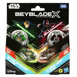 Hasbro HASG0290ES0 Beyblade X Star Wars Colaboración Luke Skywalker 4-80B vs. Darth Vader 4-60B Paquete Múltiple