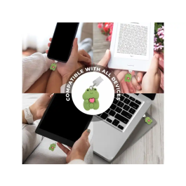 Wondee Funny Lightning Frog Charm Protector de puerto para móvil, tipo C o Lightning, 20x10x15 mm, colgante decorativo