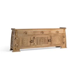 Giner y Colomer Mueble TV Madera Maciza de Teca 170 cm Natural