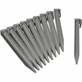 Nature Anclajes para bordes de jardín de polietileno reciclado - Bolsa de 10 estacas, H 26.7 x 1.9 x 1.8 cm, Gris - Fijación por encaje o atornillado Precio: 22.49999961. SKU: B1JZQYECG3