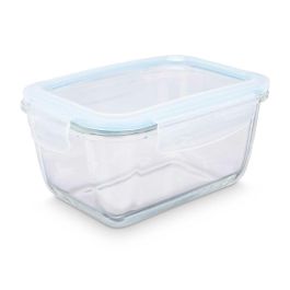 Fiambrera Vivalto 90553 Transparente Silicona Vidrio de Borosilicato 950 ml 18 x 8,8 x 13,5 cm (12 Unidades)