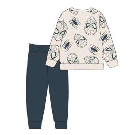 Cerdá Chándal Spiderman Cotton Brushed para Niños de 4 Años, Color Beige