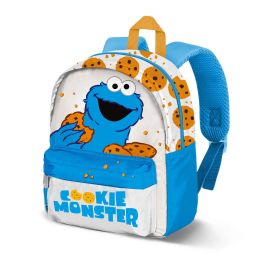 Barrio Sésamo Monstruo de las Galletas Mochila Preescolar Joy Cookie Blanca con bolsillo frontal y trasera acolchada, 10x22x27cm, 5L Precio: 18.49999976. SKU: B1HR9DY84K