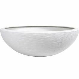 Eda Macetero Serie Lavabo Graphit Ø59cm 39L - Blanco encalado Moderno - Doble Pared, Anti-UV, Interior/Exterior, Retención agua