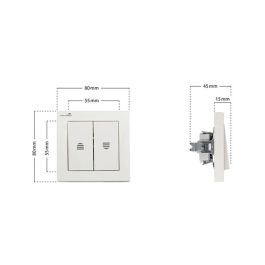 Interruptor para enrolladores 2 botones. 23005 schellenberg