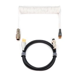 Phoenix technologies Kioru Cable Aviador en Espiral para Teclado Mecánico Tipo C - Estilo Profesional y Minimalista