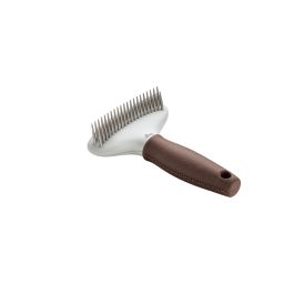 Hunter Peine de Curry Antienredos para Perros de Pelo Largo y Denso con Doble Fila de Púas de Acero Inoxidable - Elimina Pelo Muerto