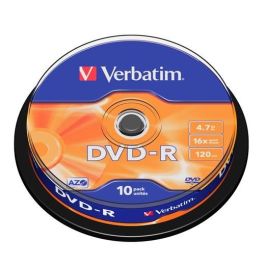 Verbatim Dvd-R, 4.7 grb, 16X, 10 Pack Spindle, Superficie Matt Silver Precio: 7.69000012. SKU: S8419645