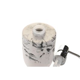 DKD Home Decor Dosificador Moderno de Cemento Simil Mármol Blanco y Negro 8.5 x 15.5 x 7.5 cm