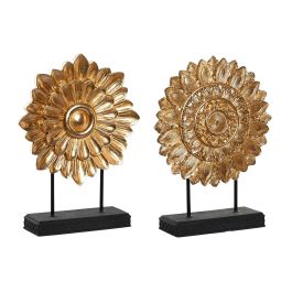 DKD Home Decor Elemento Decorativo Moderno Circular Dorado Negro de Resina y Metal, 34x25x8cm (2 Unidades) Precio: 36.79000039. SKU: S3043010