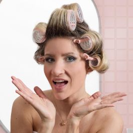 Cosmetic Club Juego De 6 Rulos Y 6 Pinzas Para Cabello, Varios Tamaños Cosmetic Club Juego De 6 Rulos Y 6 Pinzas Para Cabello, Varios Tamaños