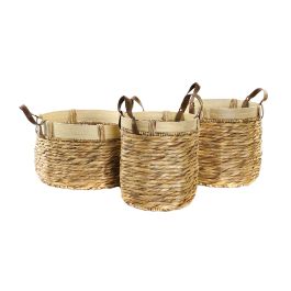 DKD Home Decor Cesta Tropical Marron Junco Bambu Set 3 Piezas 40x24x40 cm Precio: 78.58999973. SKU: B13WEPDDJL