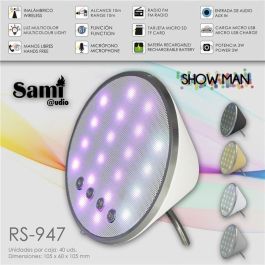 SAMI Showman Altavoz Multimedia Portátil Bluetooth con Luz Disco, Color Amarillo