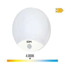 Edm Aplique Led Redondo Exterior 13W 1850lm 4000K IP54 con Sensor de Movimiento Ø25x4,9cm Precio: 23.50000048. SKU: S7902641